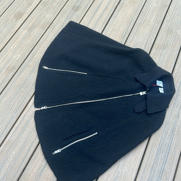 Armani Exchange 100% Wool Center Zip Poncho Size XS - Picture 2 of 12